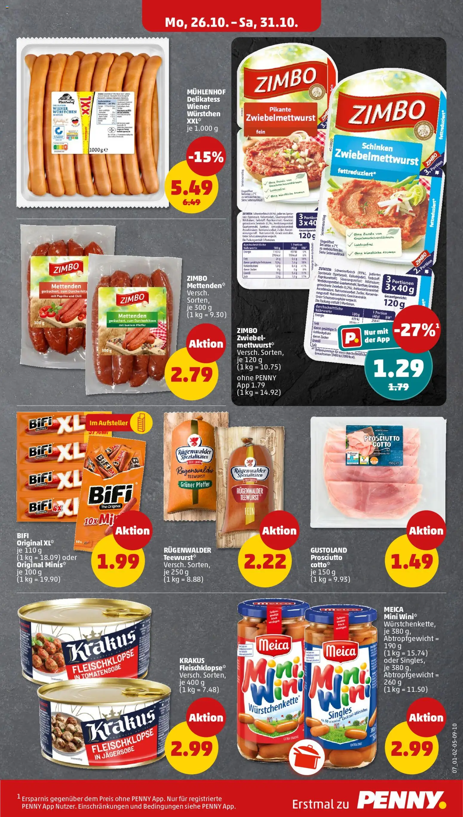 Vorschau von dem Prospekt des Geschäftes Penny, gültig ab dem 26.10.2026