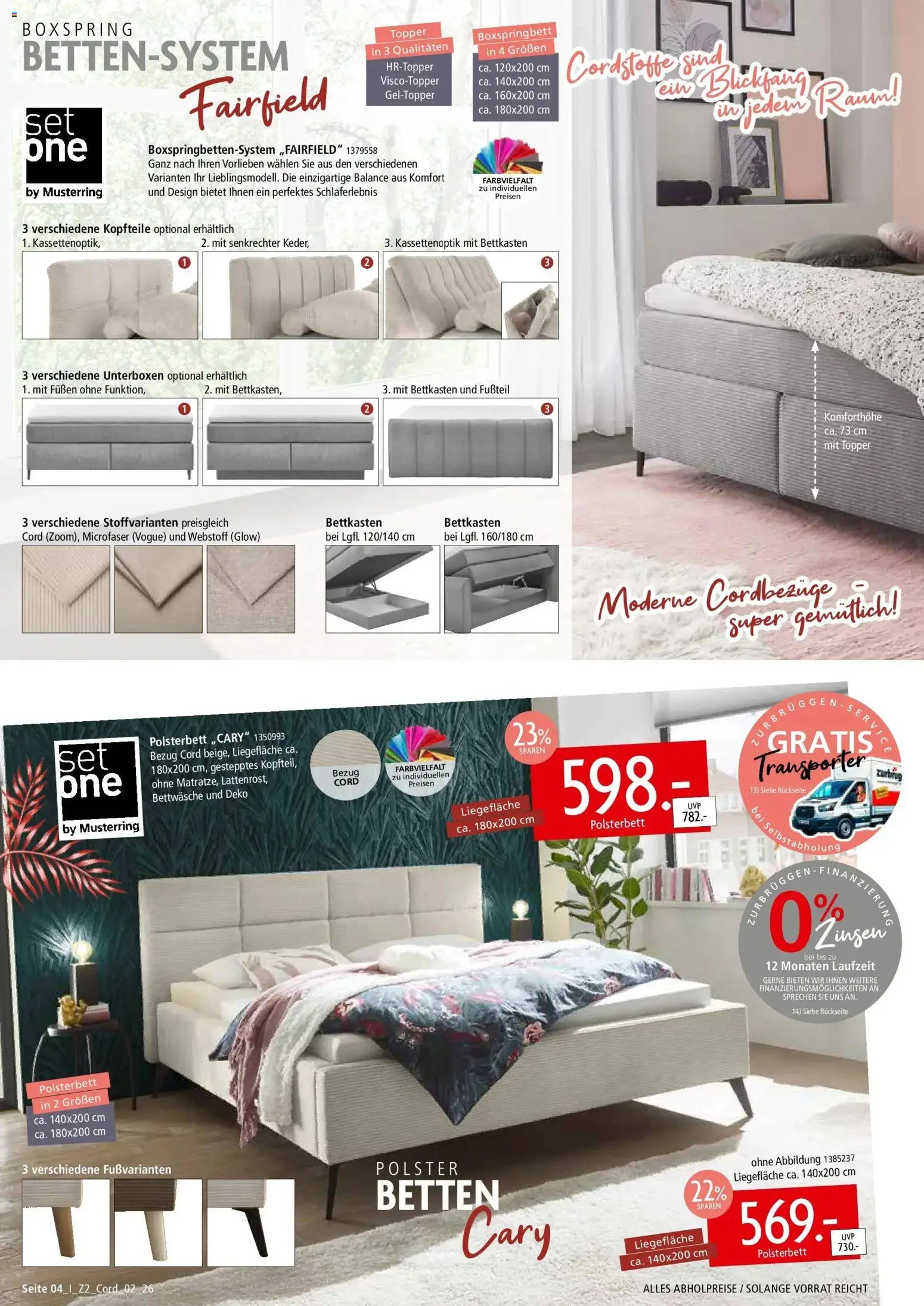 Vorschau von dem Prospekt des Geschäftes Zurbrüggen, gültig ab dem 01.09.2026 - Boxspringbett, Bettwäsche, Polsterbett, Topper