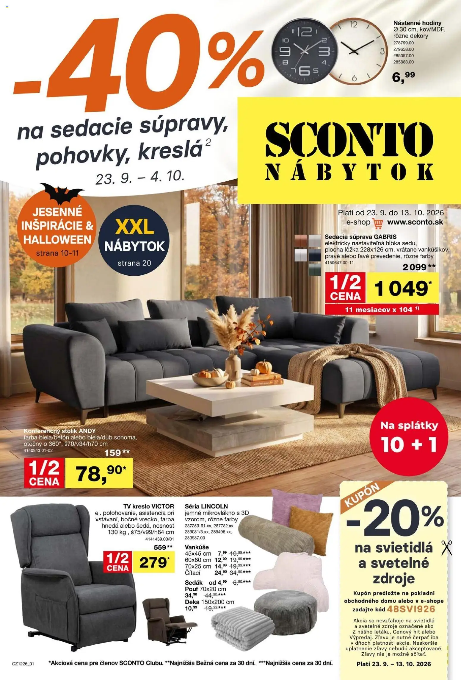 Náhľad Sconto nábytok letáku platného od 23.09.2026