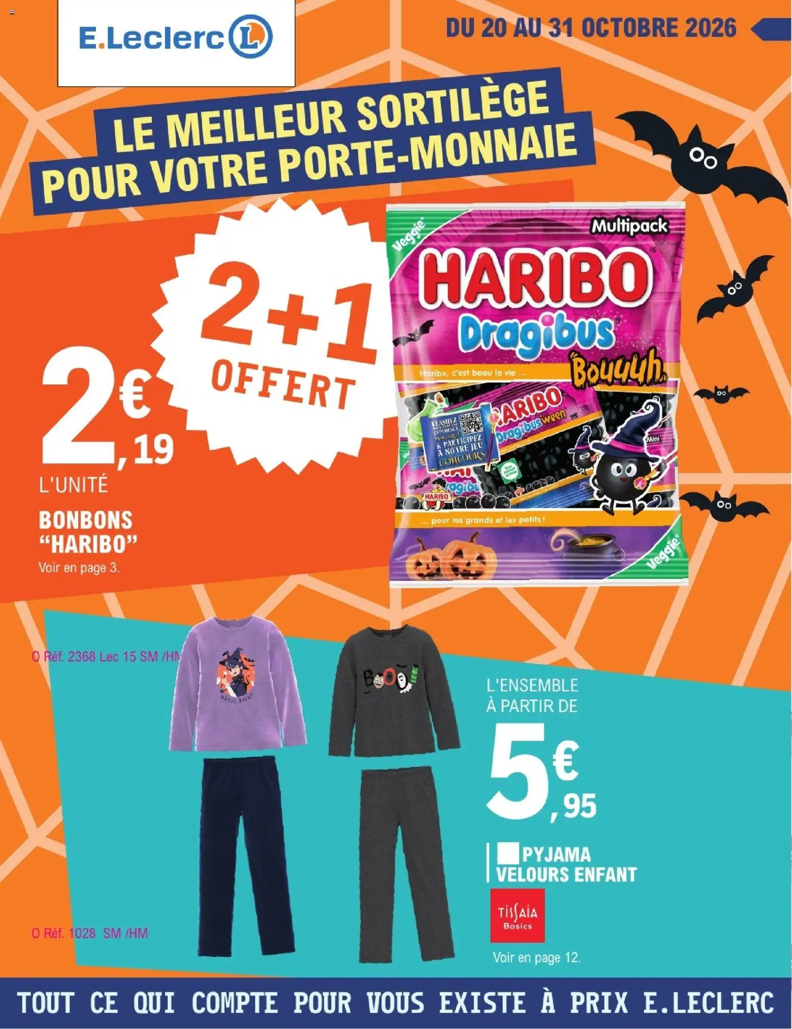 Prévisualisation de E.Leclerc catalogue du magasin E.Leclerc formulaire valide 20/10/2026 - Bonbons, Pyjama