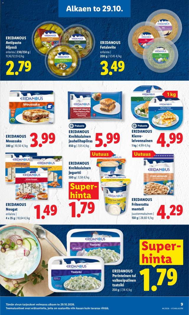 Uusi Lidl tarjouslehti alkaen 29/10
