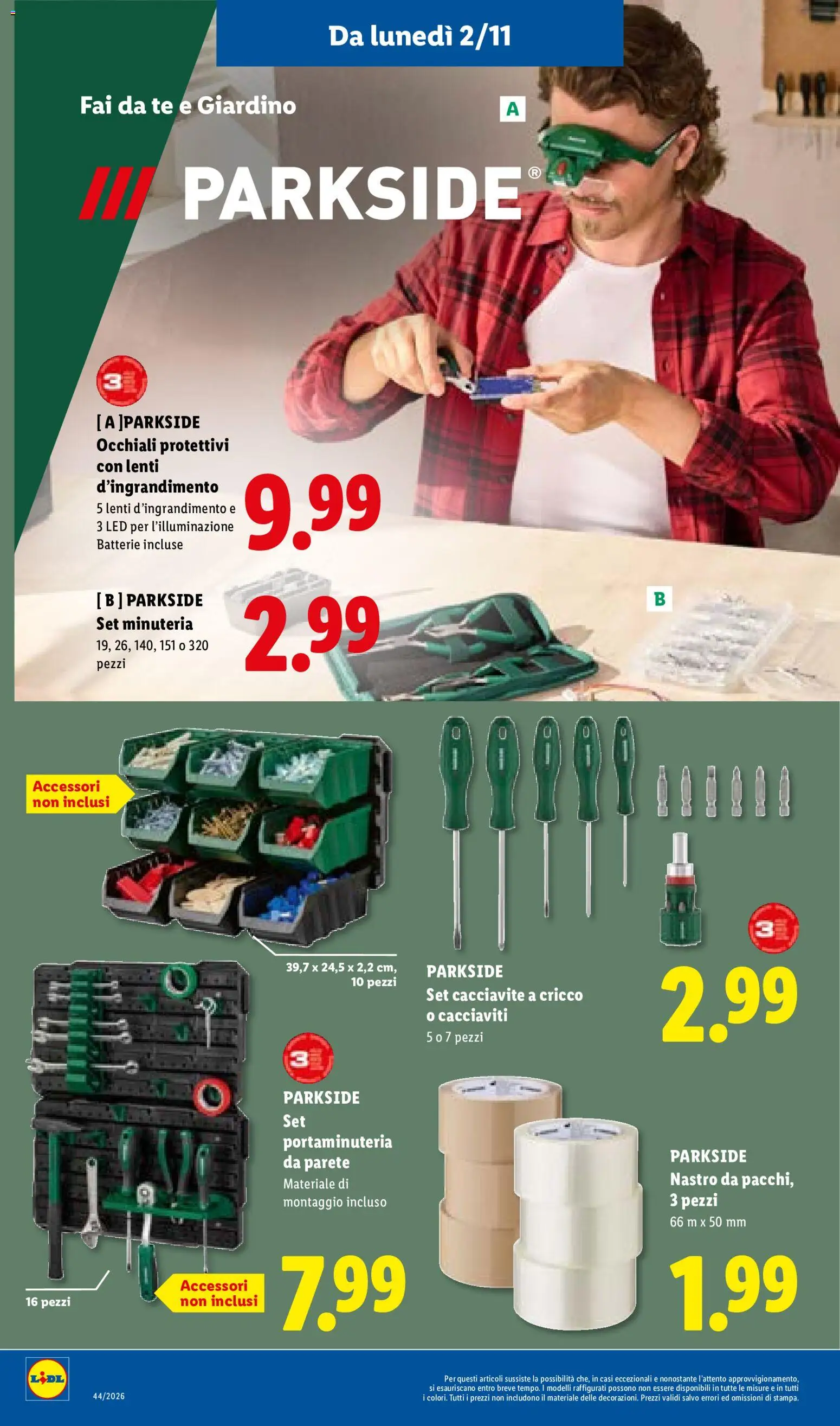 Anteprima dell'opuscolo Lidl volantino Roma dal negozio Lidl valido da 29/10/2026 - Occhiali, Tè, Cacciavite, Batterie, Lenti