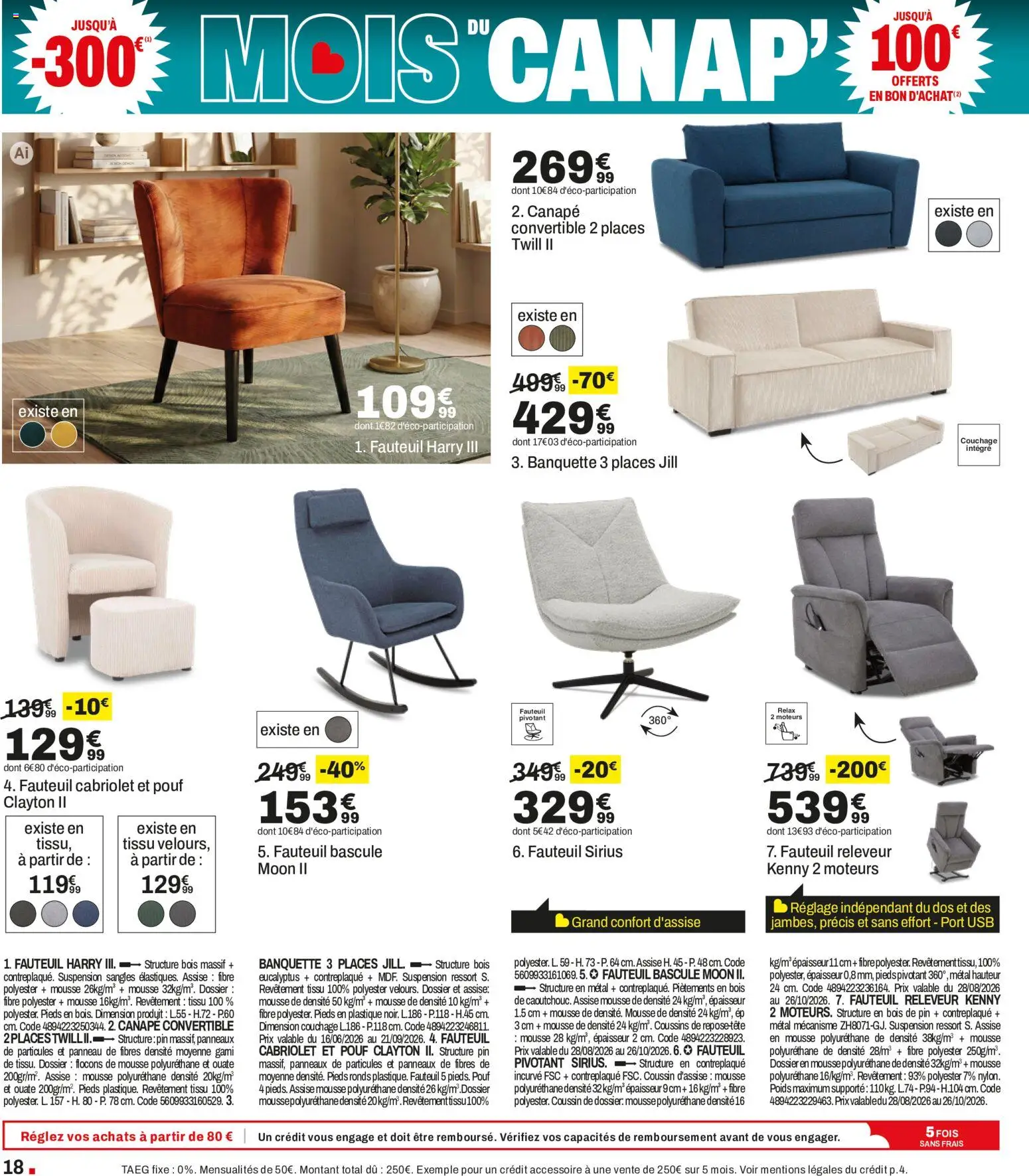 Prévisualisation de But catalogue du magasin But formulaire valide 28/08/2026 - Canapé, Fauteuil, Pouf, Mousse, Poids, USB, Banquette, Flocons