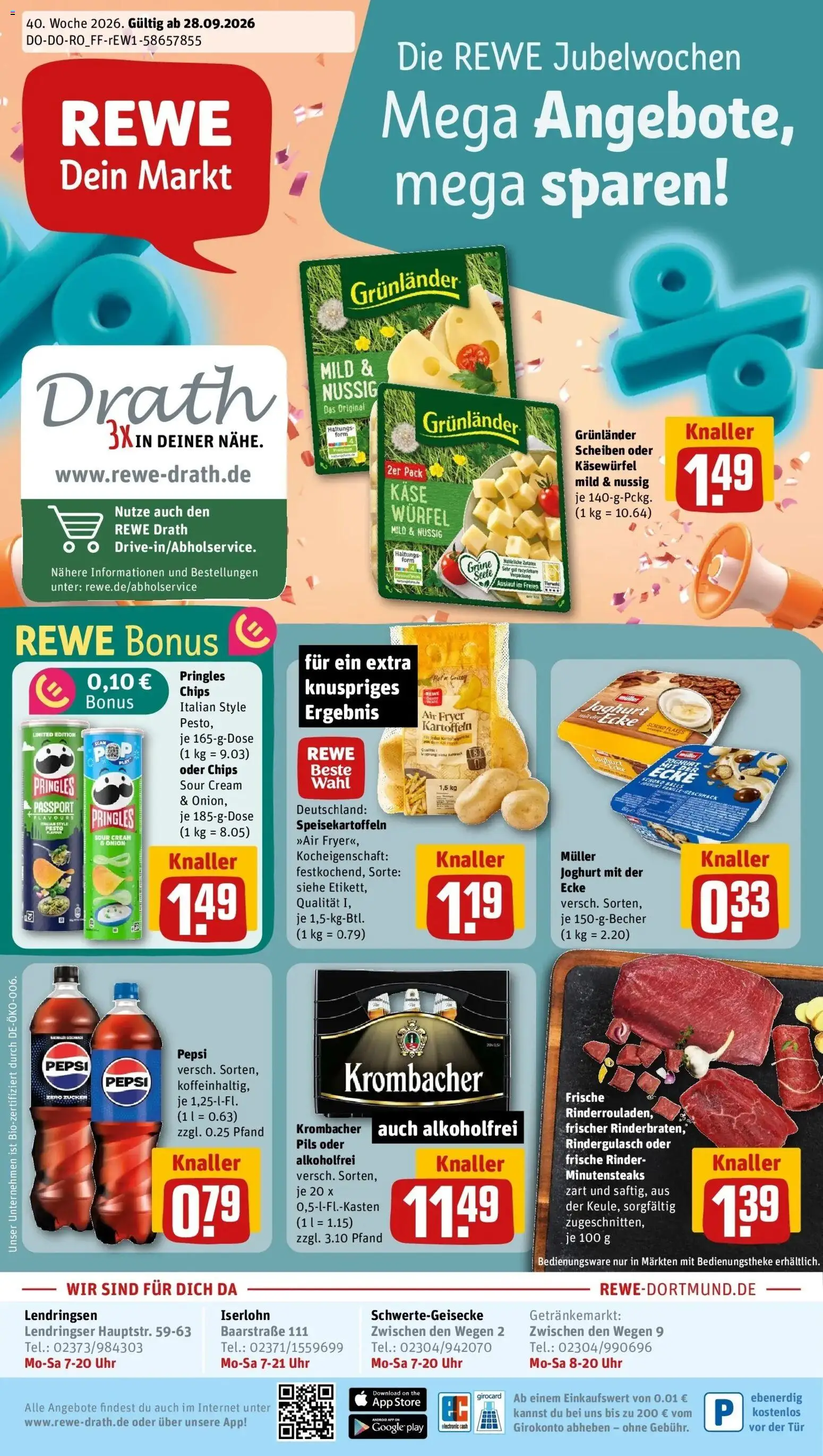 Vorschau von dem Prospekt des Geschäftes Rewe, gültig ab dem 28.09.2026