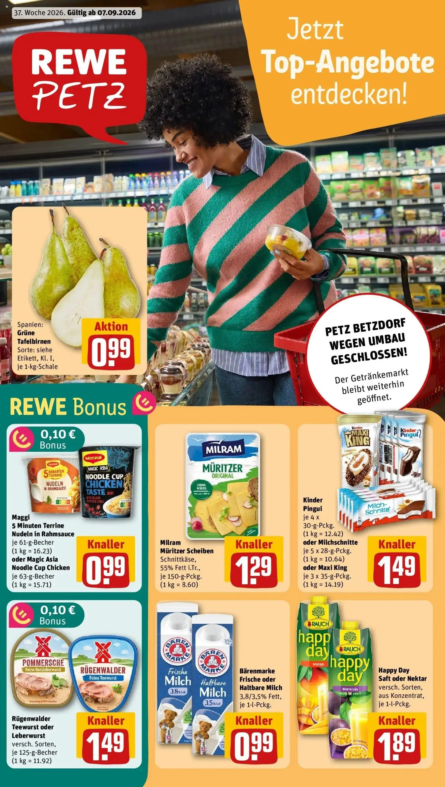 Vorschau von dem Prospekt des Geschäftes Rewe, gültig ab dem 07.09.2026