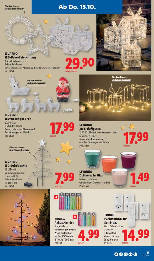 Neue Lidl Aktionen ab 15.10.