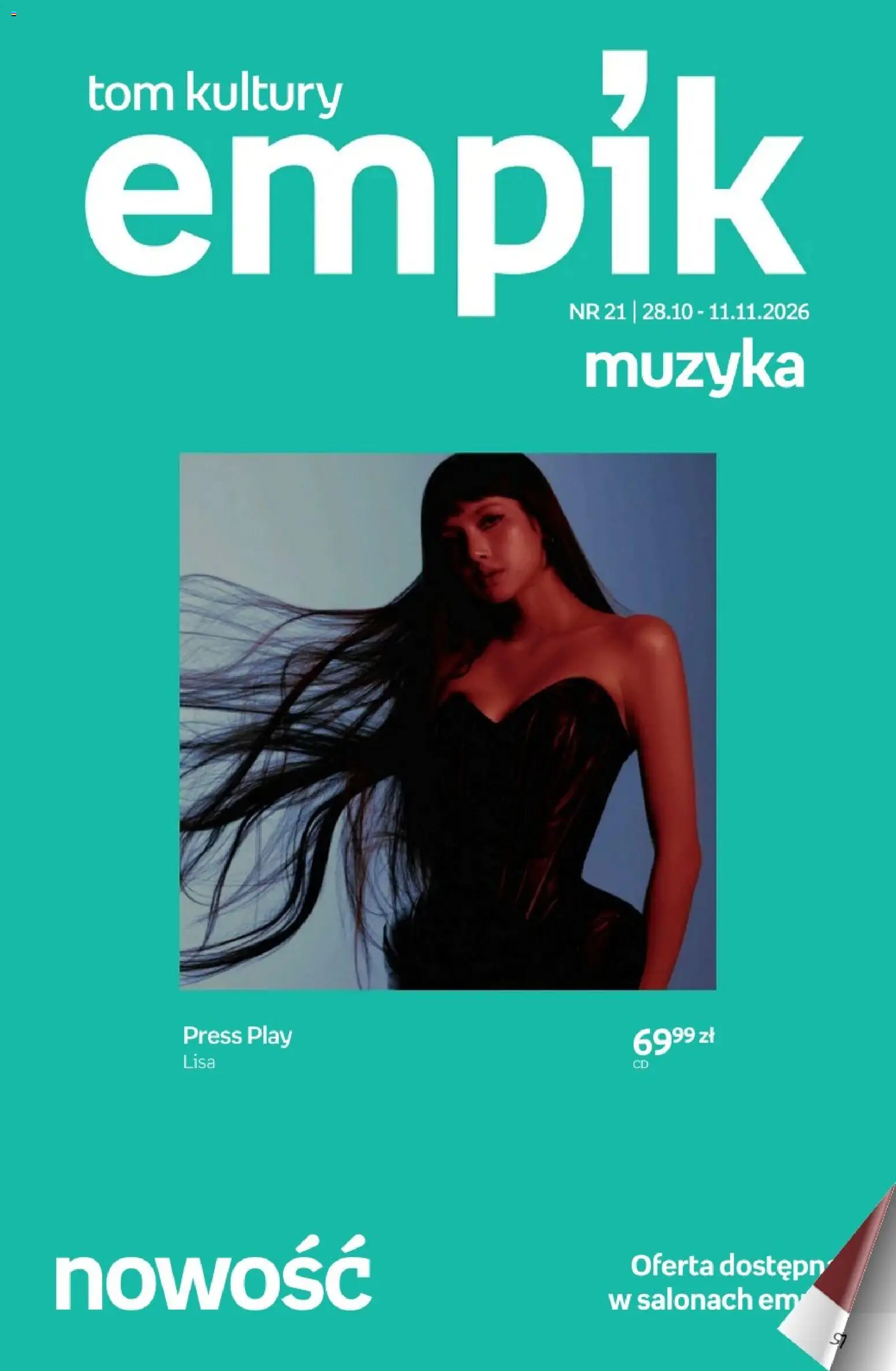 Pogląd gazetki "Empik promocje - Tom kultury Muzyka" ze sklepu Empik ważnej od 28.10.2026