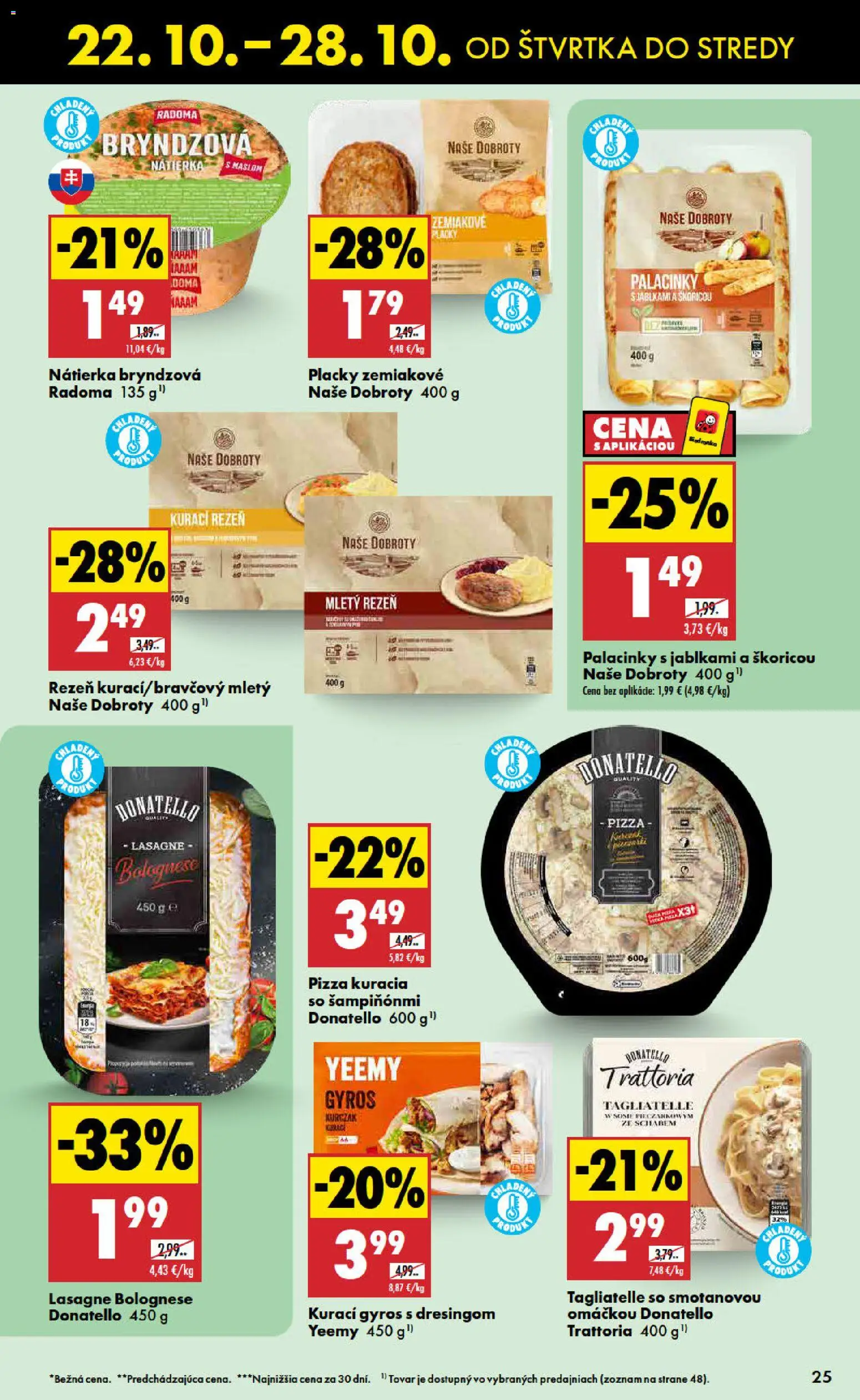 Náhľad Biedronka letáku platného od 22.10.2026 - Pizza, Lasagne, Gyros, Nátierka