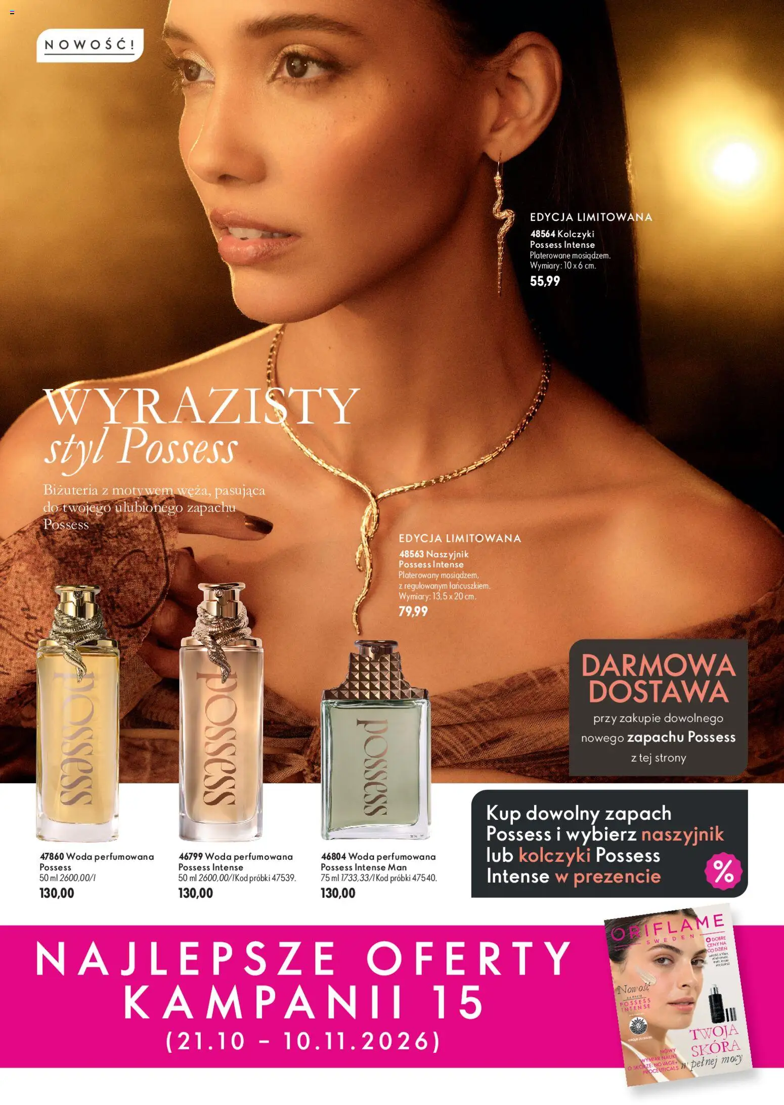 Pogląd gazetki "Oriflame Katalog Superoferty 15" ze sklepu Oriflame ważnej od 21.10.2026 - Woda, Naszyjnik, Zapach