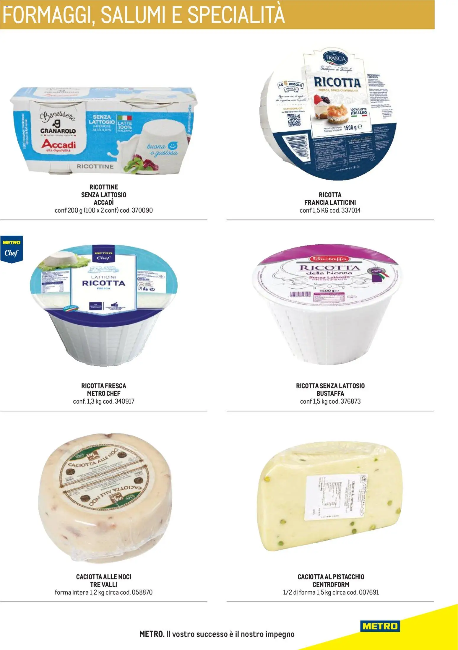 Anteprima dell'opuscolo Metro volantino Hotel dal negozio Metro valido da 31/08/2026 - Latte, Noci, Ricotta, Pistacchio, Ricotta senza lattosio, Senza lattosio, Specialità