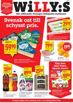 Förhandsgranska reklamblad Willys erbjudanden från butik Willys gäller från 14/09/2026