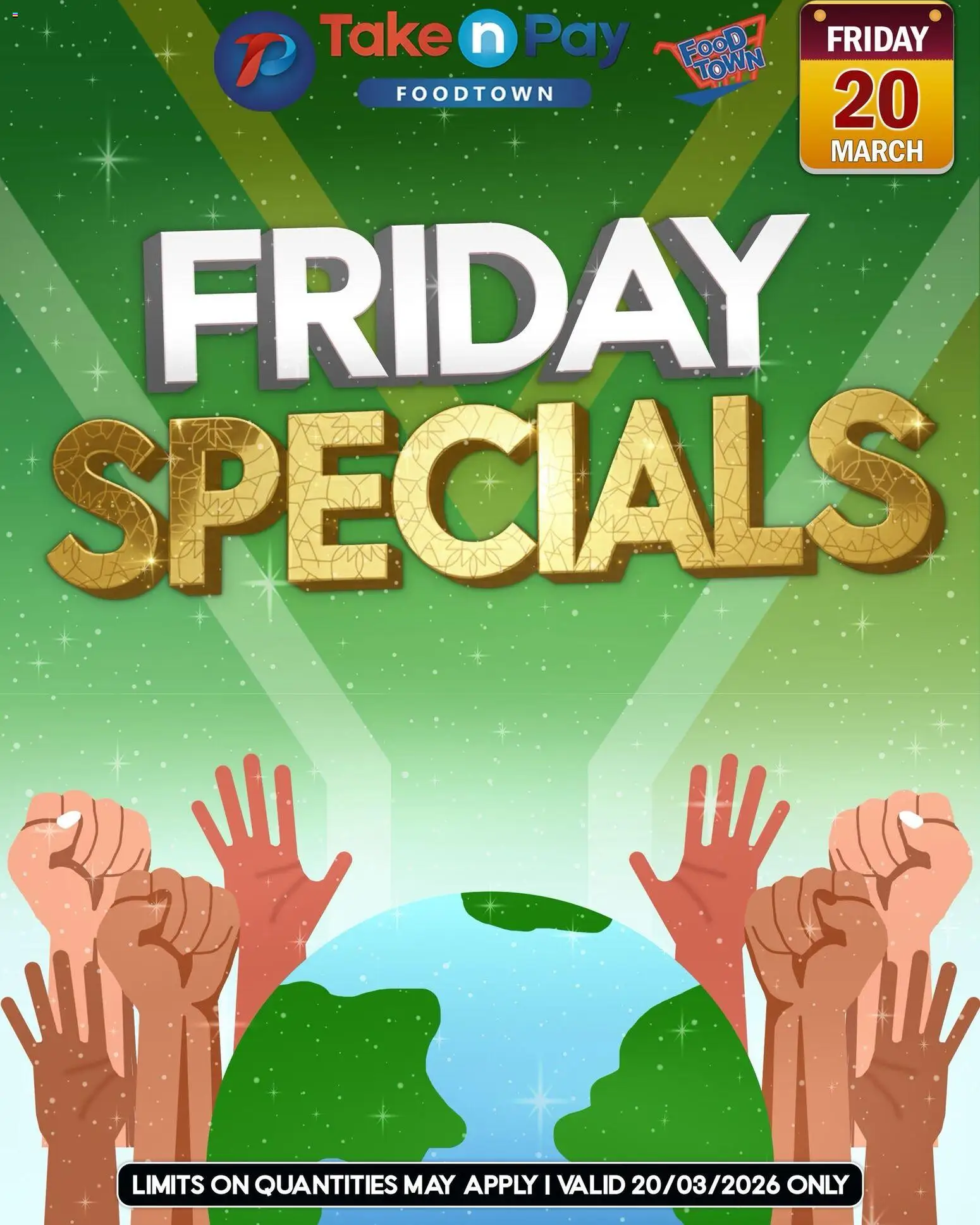 Take n Pay Friday Specials from 20/03 - 20/03/2026