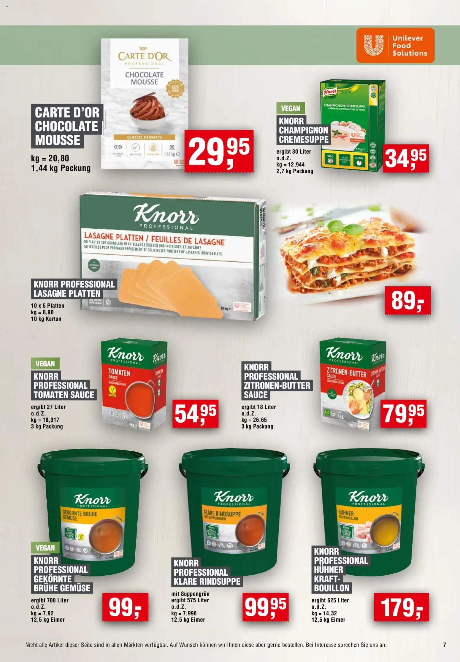 Vorschau von dem Prospekt des Geschäftes Handelshof, gültig ab dem 01.11.2026 - Lasagne, Gemüse, Tomaten, Knorr, Brühe