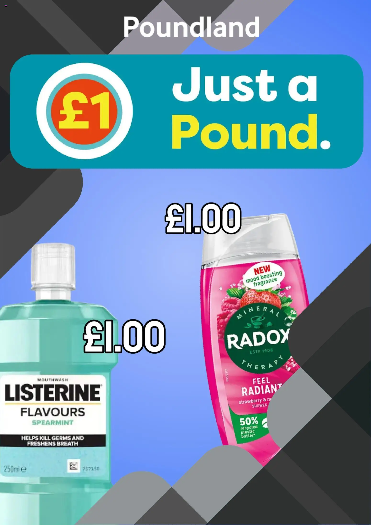 Preview of Poundland Poundland - Offers valid from 14/04/2026 - Strawberry, Shower, Fragrance, Mouthwash, Listerine