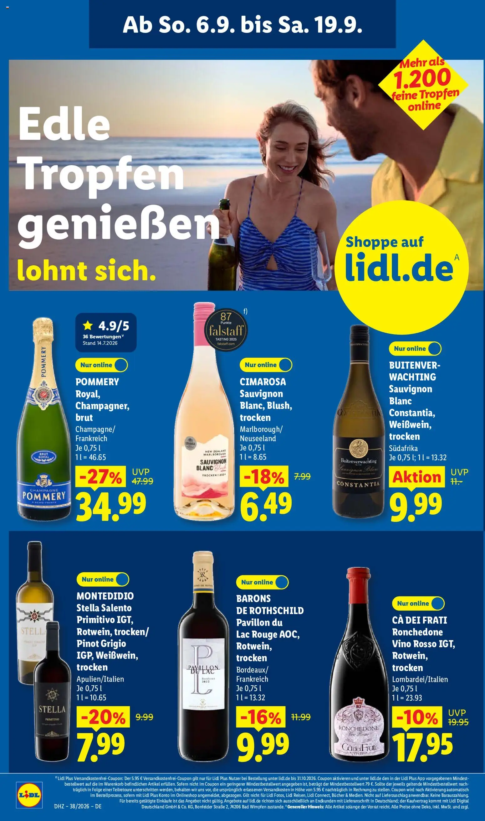 Vorschau von dem Prospekt des Geschäftes Lidl, gültig ab dem 14.09.2026 - Wasser