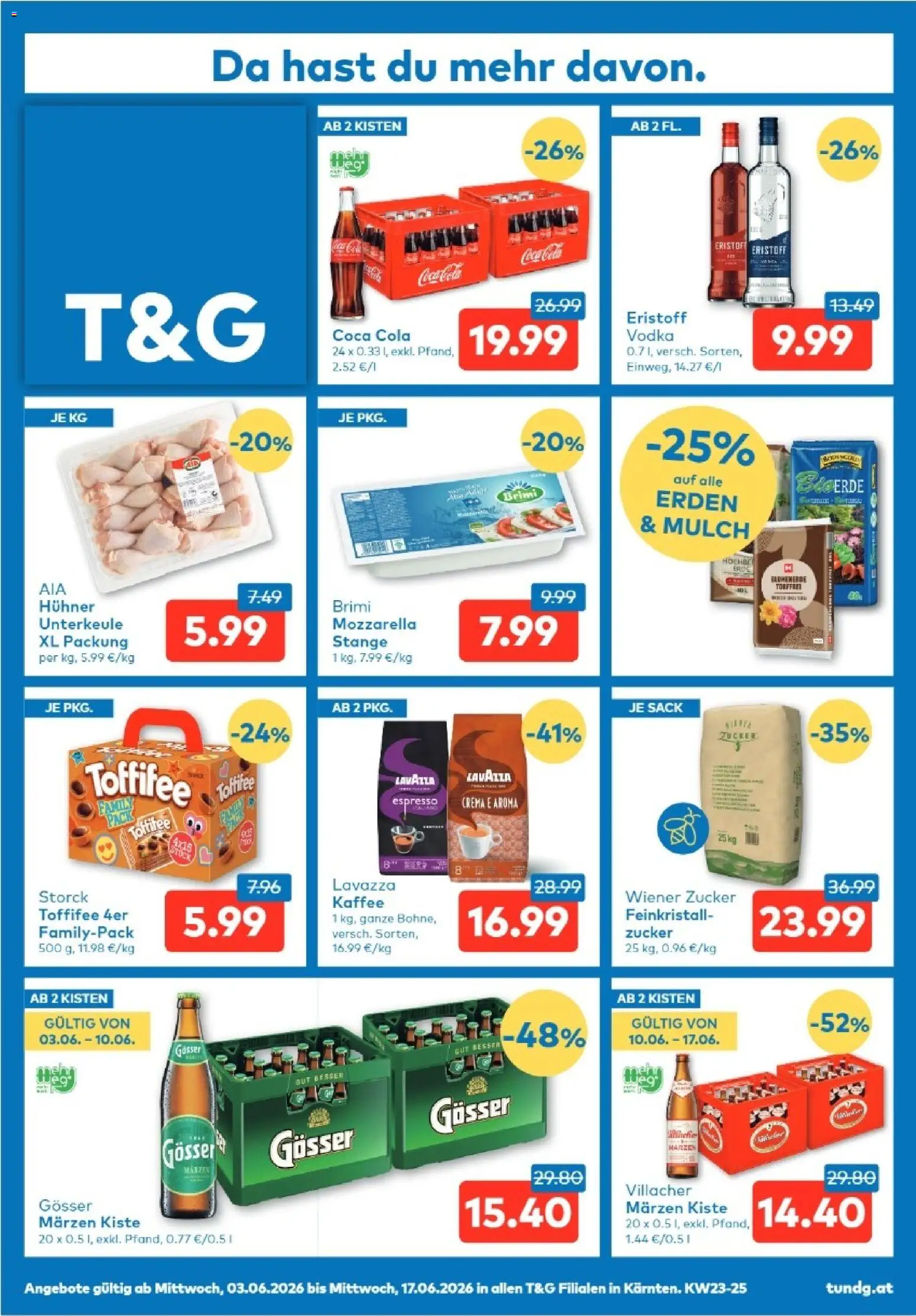 Vorschau der Angebote: T&G T&G Kärnten gültig ab 03.06.2026 - Kaffee, Zucker