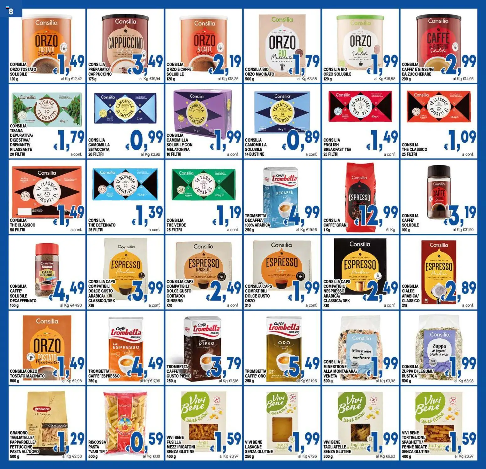 Anteprima dell'opuscolo DEM volantino Carrello Stop Rincari dal negozio DEM valido da 19/10/2026 - Caffè, Senza glutine, Tagliatelle, Rigatoni, Fettuccine, Fusilli, Cialde, Macinato
