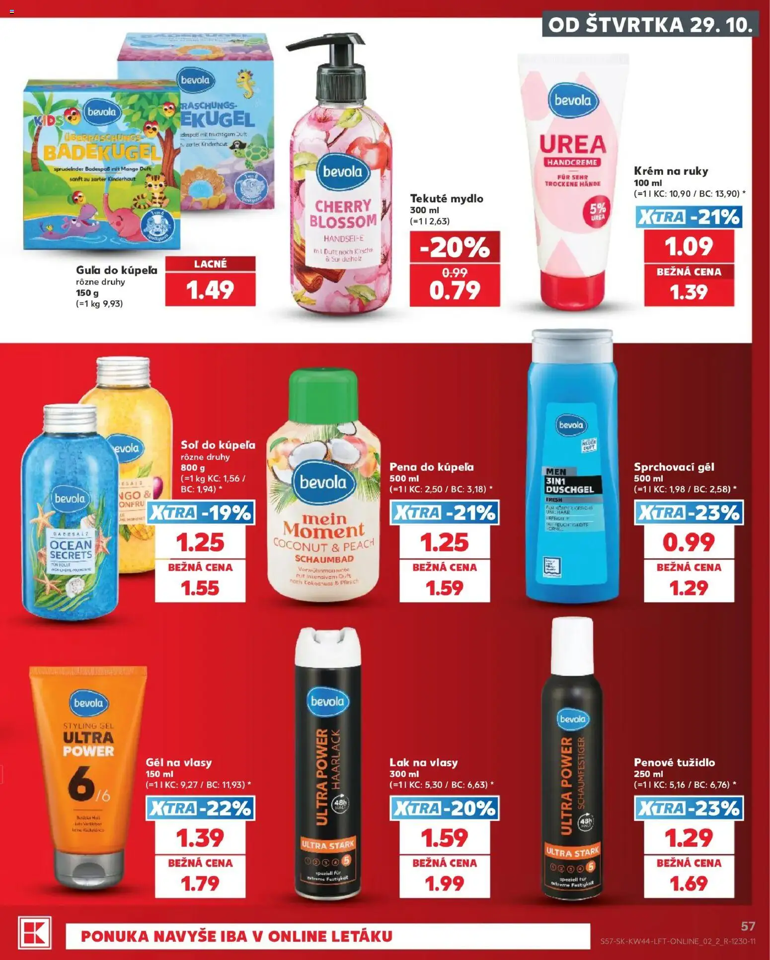 Náhľad Kaufland letáku platného od 29.10.2026 - Mango, Soľ, Mydlo, Lak na vlasy, Pena, Krém, Krém na ruky, Pena do kúpeľa