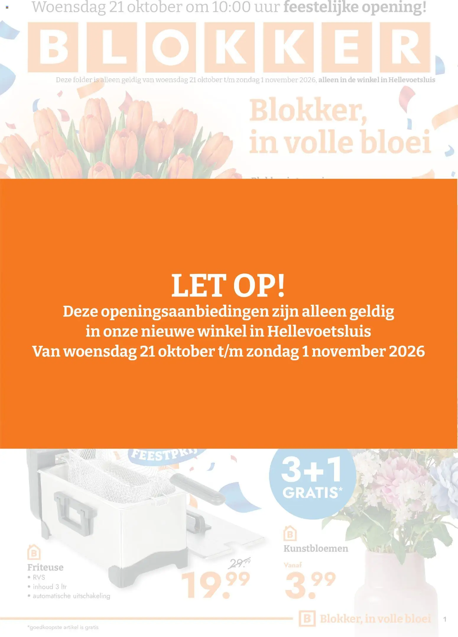 Voorbeeld van Blokker folder van winkel Blokker geldig vanaf 21-10-2026 - Kunstbloemen, Friteuse
