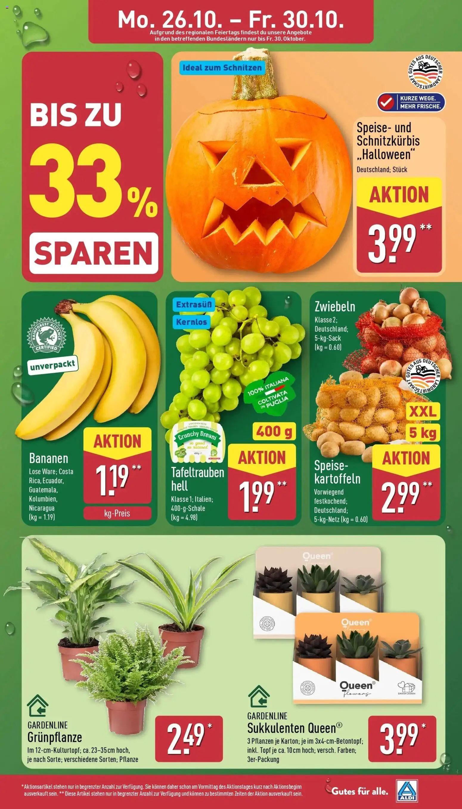 Vorschau von dem Prospekt des Geschäftes Aldi, gültig ab dem 26.10.2026