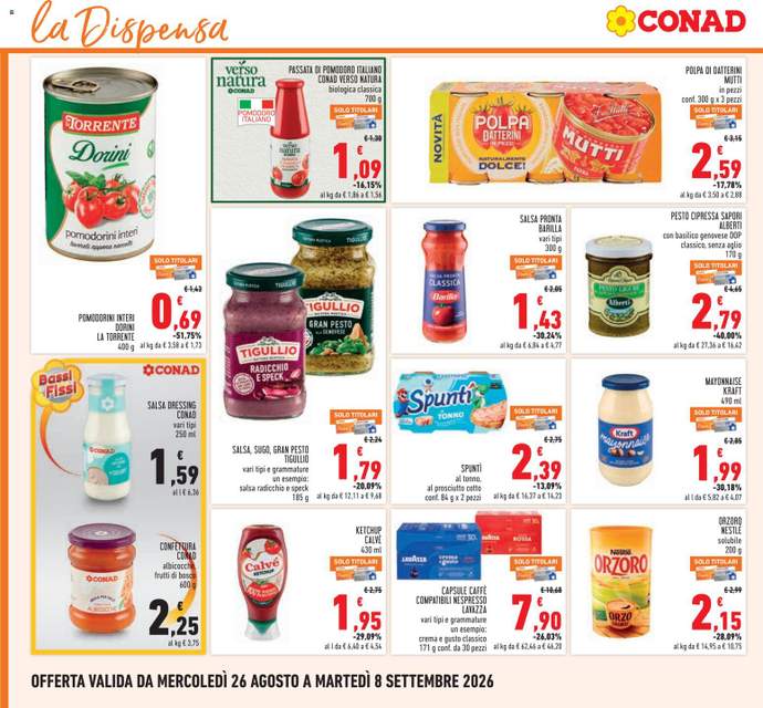 Nuovo volantino Conad dal 26/08