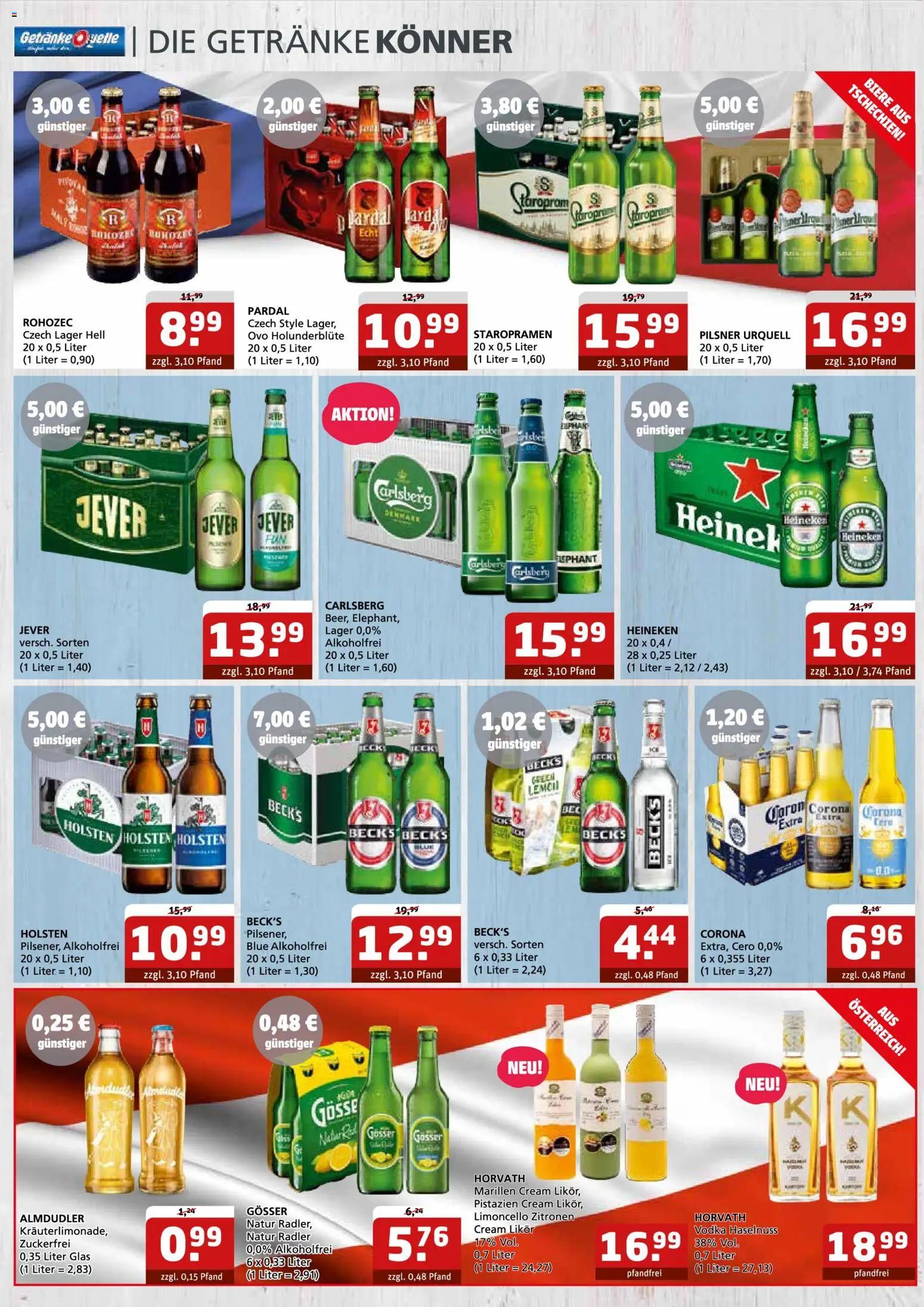 Vorschau von dem Prospekt des Geschäftes Getränke Quelle, gültig ab dem 26.10.2026 - Pistazien, Limoncello, Vodka, Heineken, Zitronen, Carlsberg, Radler, Pilsner urquell