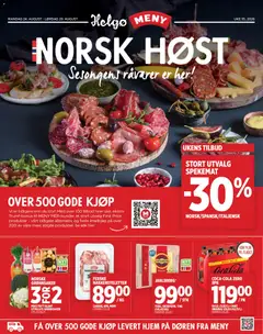 Forhåndsvis Meny Helgø kundeavis fra butikk Meny gyldig fra 24/08/2026