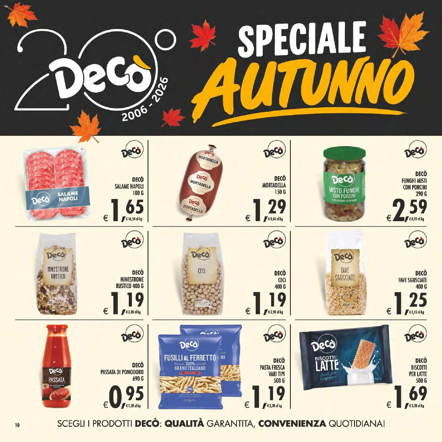 Anteprima dell'opuscolo Decò volantino Gourmet Sicilia dal negozio Decò valido da 23/10/2026 - Pasta, Biscotti, Funghi, Olio, Salame, Semi di girasole, Olio di semi, Olio di semi di girasole