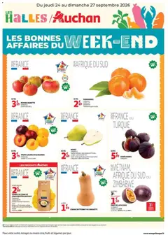 Prévisualisation de Auchan les bons plans du week-end dans votre hyper du magasin Auchan formulaire valide 24/09/2026