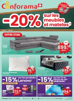 Vorschau des Merkblatts Conforama aktionen FR vom Shop Conforama gültig von 05.08.2026 bis 25.08.2026