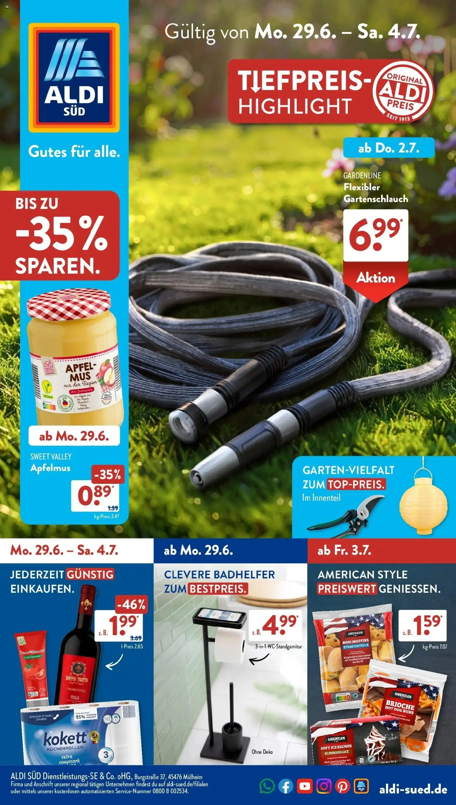 Vorschau von dem Prospekt des Geschäftes Aldi Süd, gültig ab dem 29.06.2026