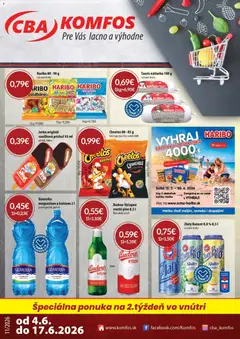 Náhľad CBA Komfos letáku platného od 04.06.2026