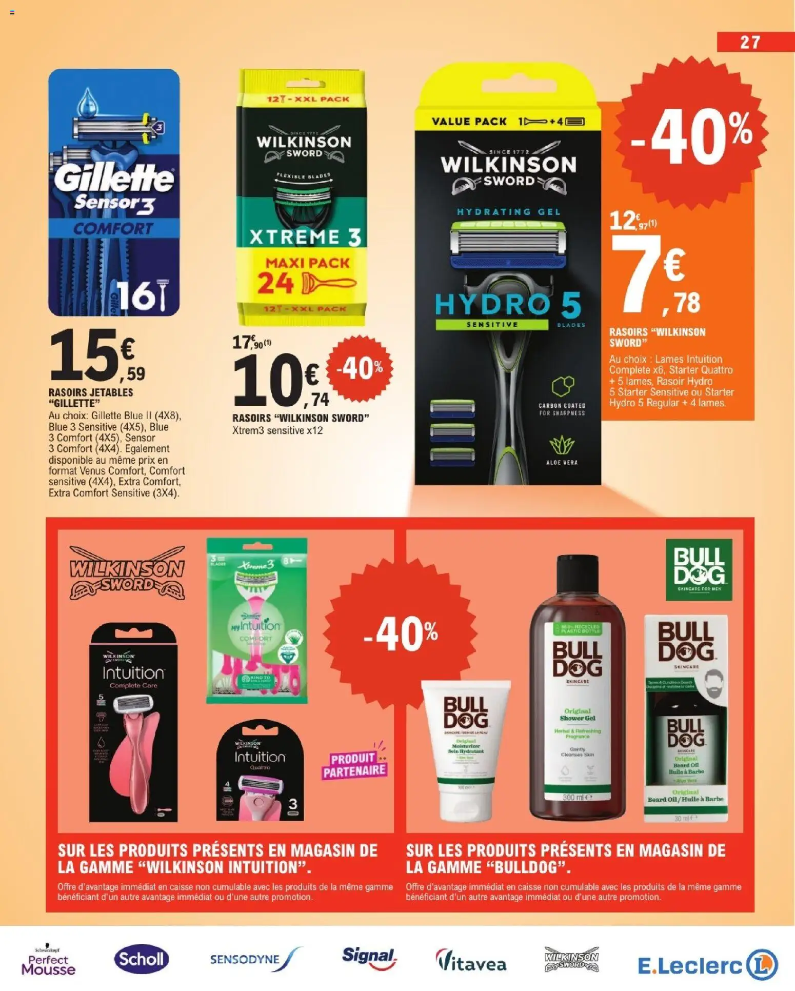 Prévisualisation de E.Leclerc Beaute automne du magasin E.Leclerc formulaire valide 01/09/2026 - Aloe vera, Mousse, Huile, Scholl, Rasoir, Rasoirs jetables