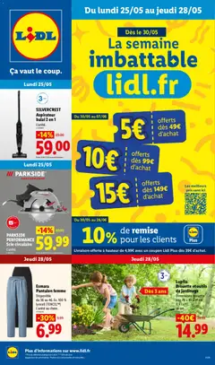 Prévisualisation de LIDL catalogue les bonnes affaires Exclu Web du magasin LIDL formulaire valide 25/05/2026