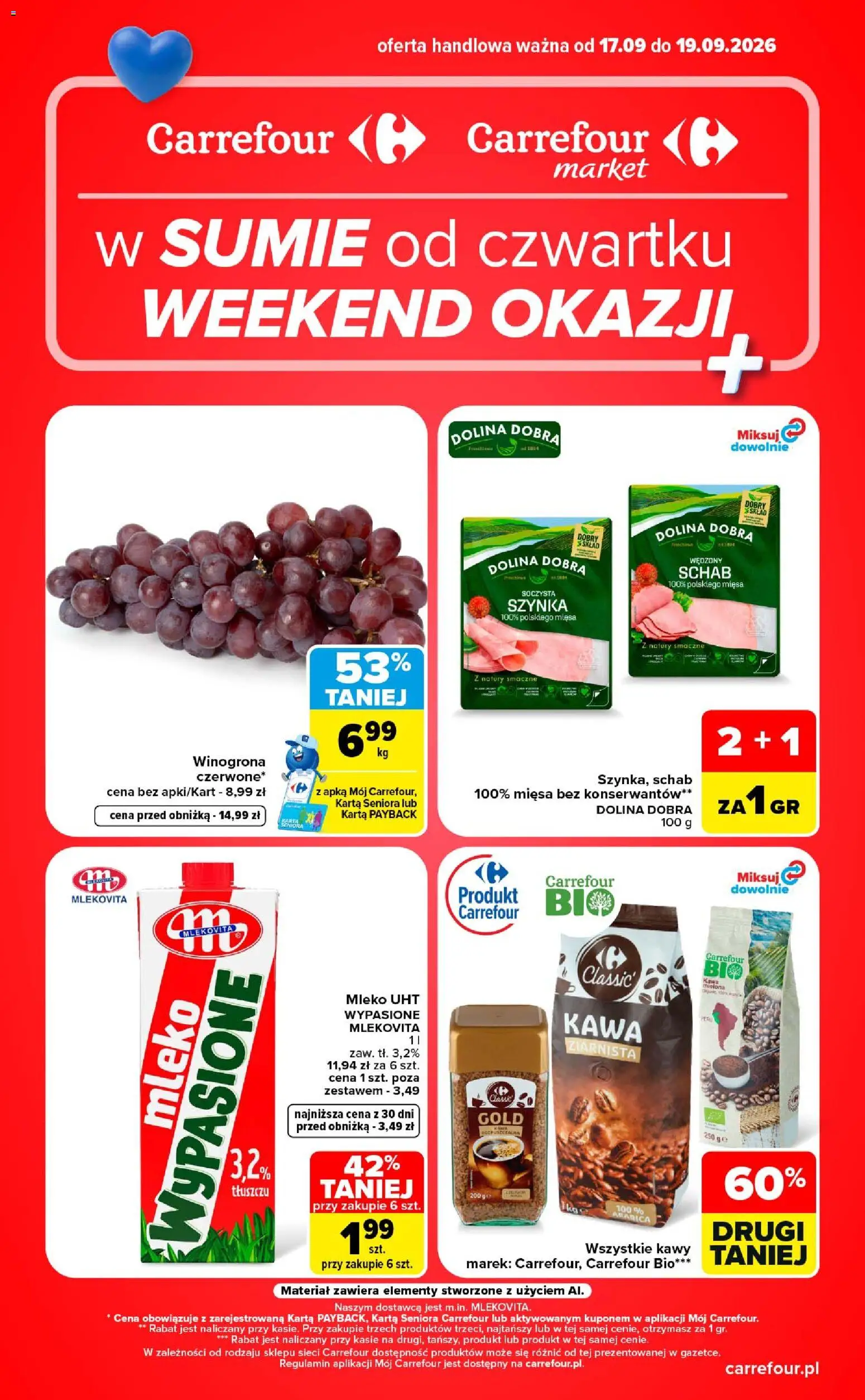 Pogląd gazetki "Carrefour gazetka - Weekend okazji" ze sklepu Carrefour ważnej od 17.09.2026