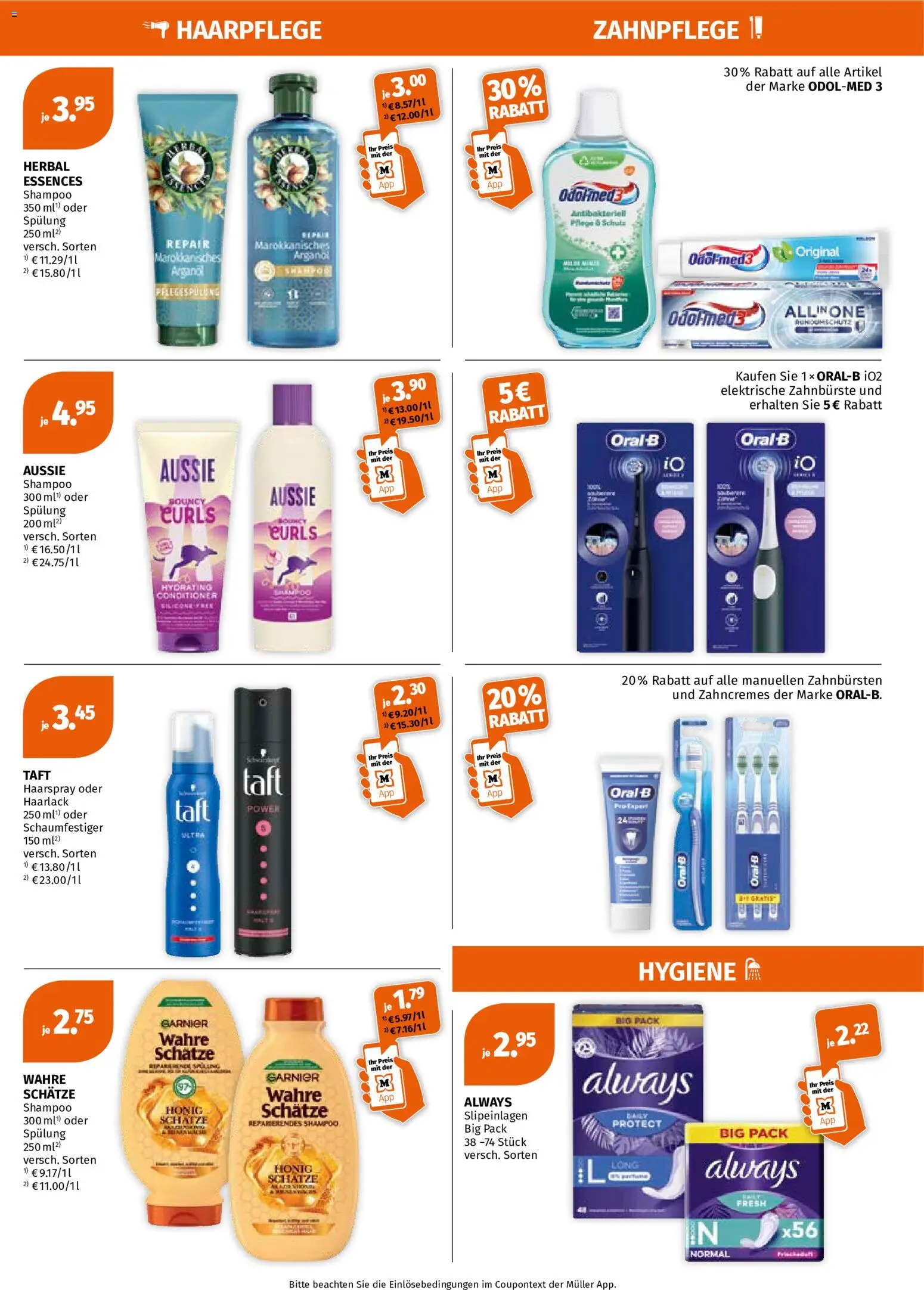 Vorschau von dem Prospekt des Geschäftes Müller, gültig ab dem 26.10.2026 - Elektrische zahnbürste, Shampoo, Zahnbürste, Haarspray, Spülung