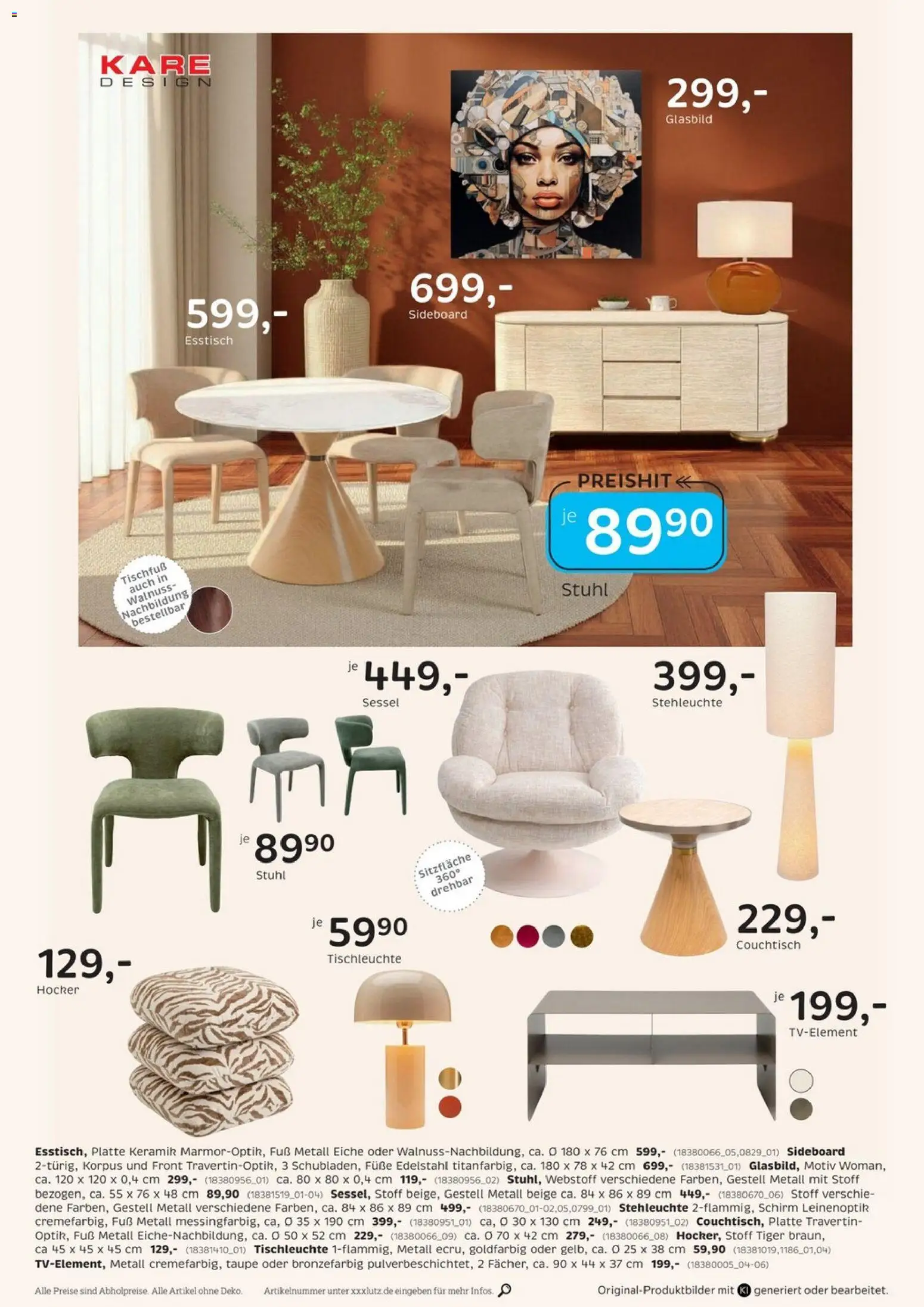 Vorschau von dem Prospekt des Geschäftes XXXLutz, gültig ab dem 17.10.2026 - Couchtisch, Sideboard, Esstisch, Sessel, Stuhl, Hocker