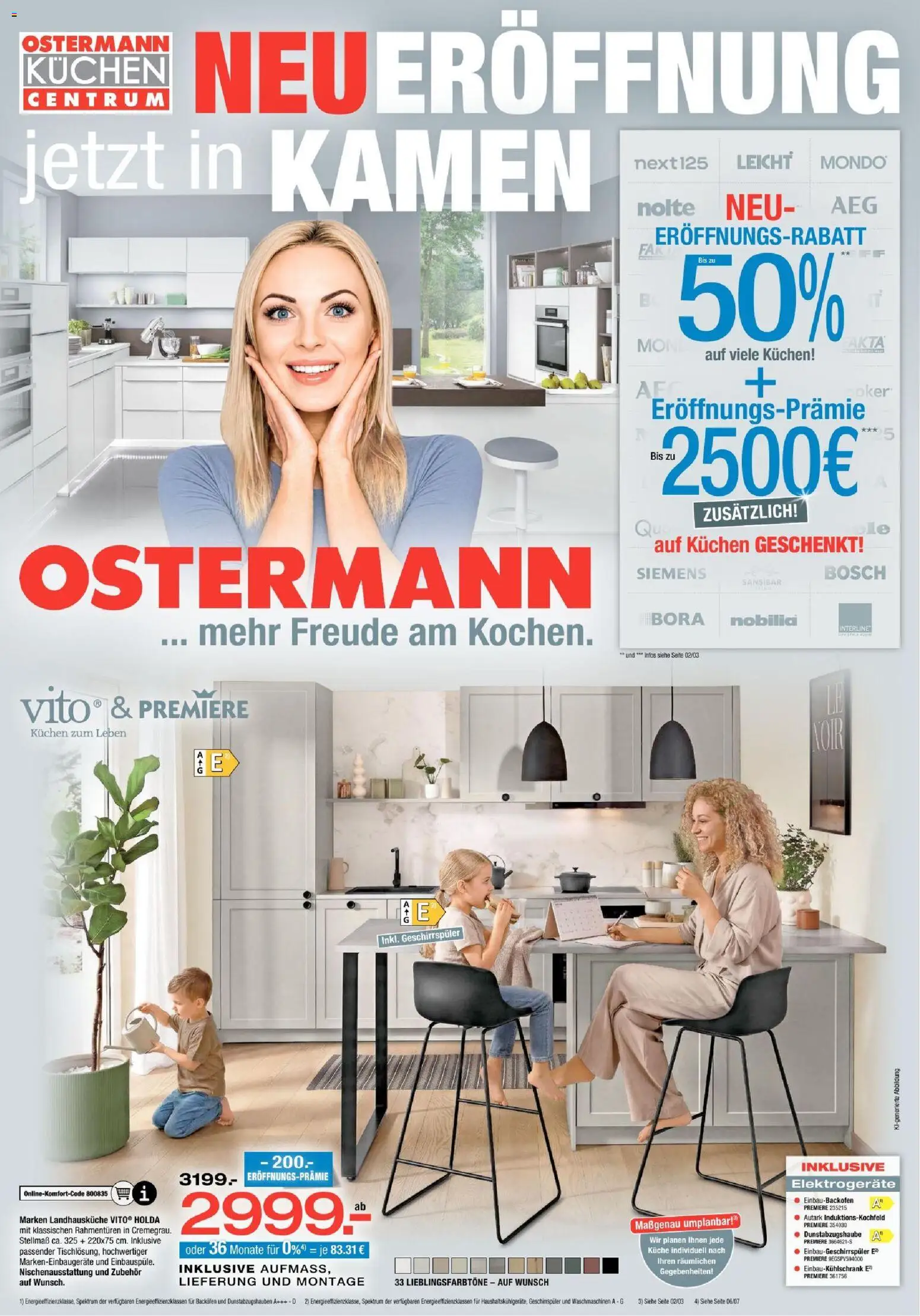 Vorschau von dem Prospekt des Geschäftes Ostermann, gültig ab dem 31.10.2026 - Bosch, Kuchen, Siemens, Küche, Geschirrspüler, Backofen