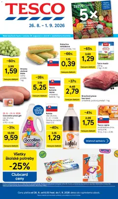 Náhľad Tesco letáku platného od 26.08.2026