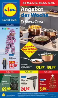 Vorschau von dem Prospekt des Geschäftes Lidl, gültig ab dem 05.10.2026