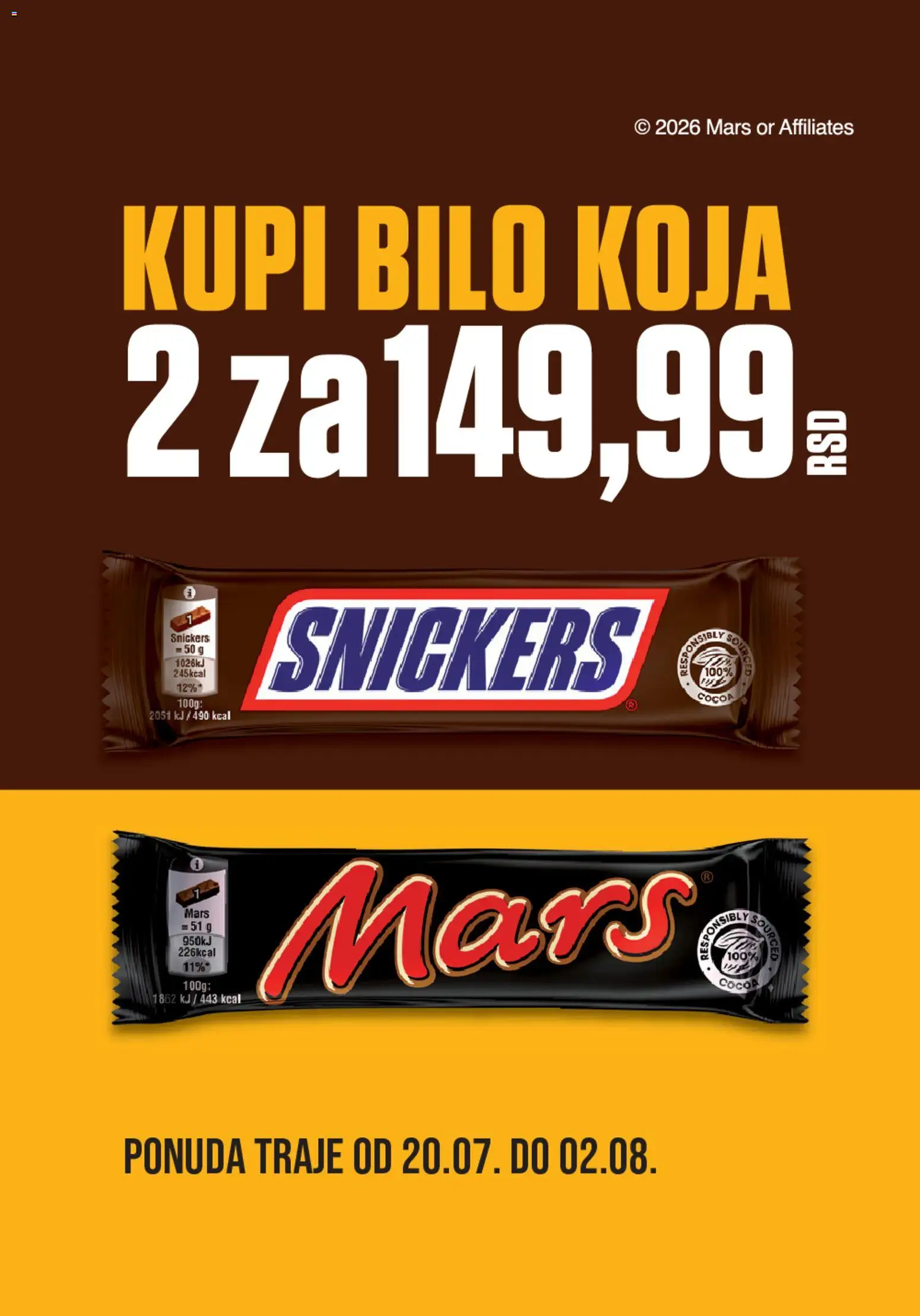 Pregled Univerexport kataloga - važi od 20.07.2026 - Snickers