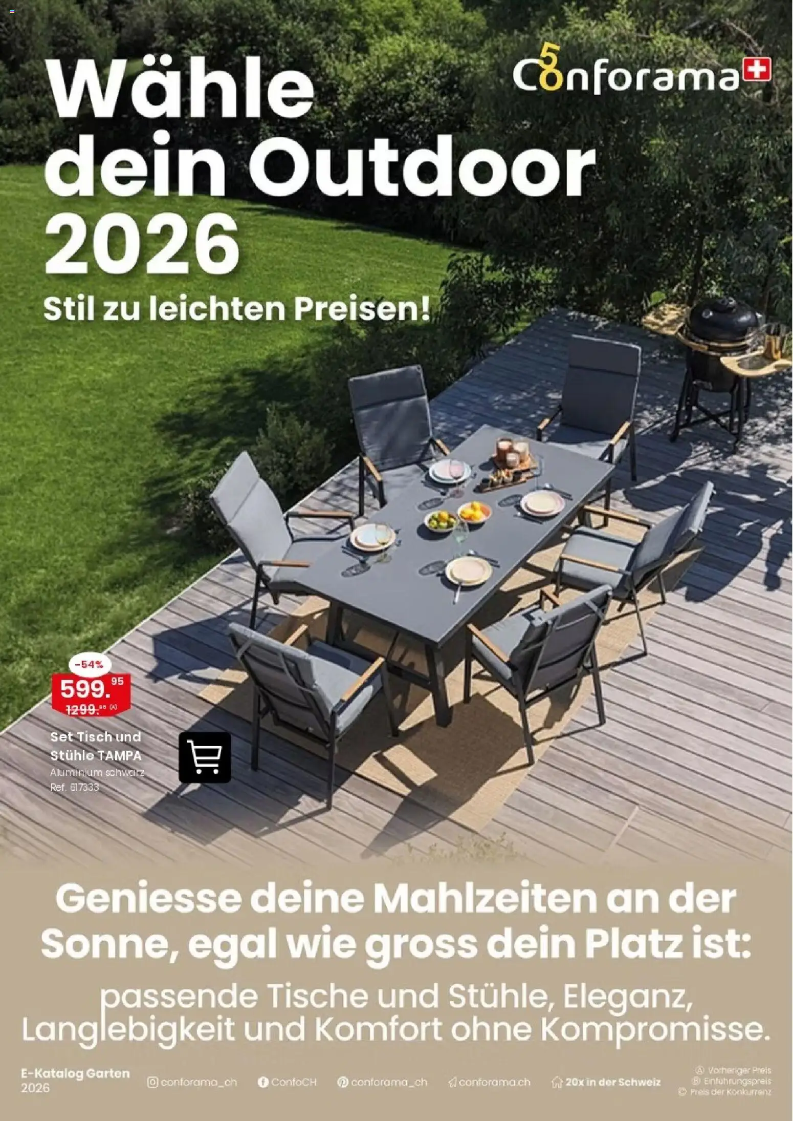 Vorschau des Merkblatts Conforama aktionen Tische & Stühle vom Shop Conforama gültig von 07.10.2026 bis 31.12.2026 - Tisch