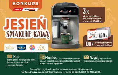 Pogląd gazetki "Intermarche konkurs - Jesień smakuje kawą" ze sklepu Intermarche ważnej od 08.10.2026