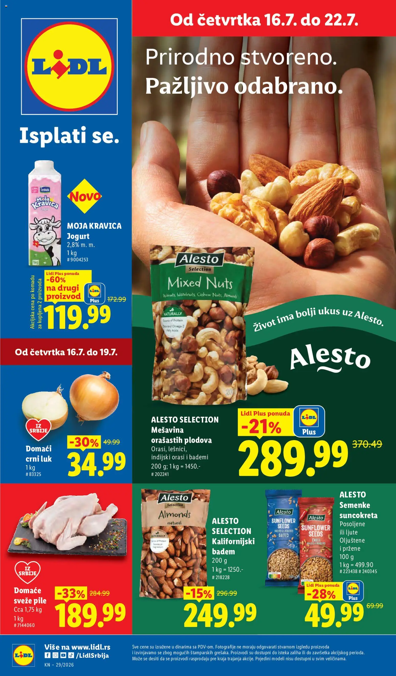 Pregled Lidl kataloga - važi od 16.07.2026