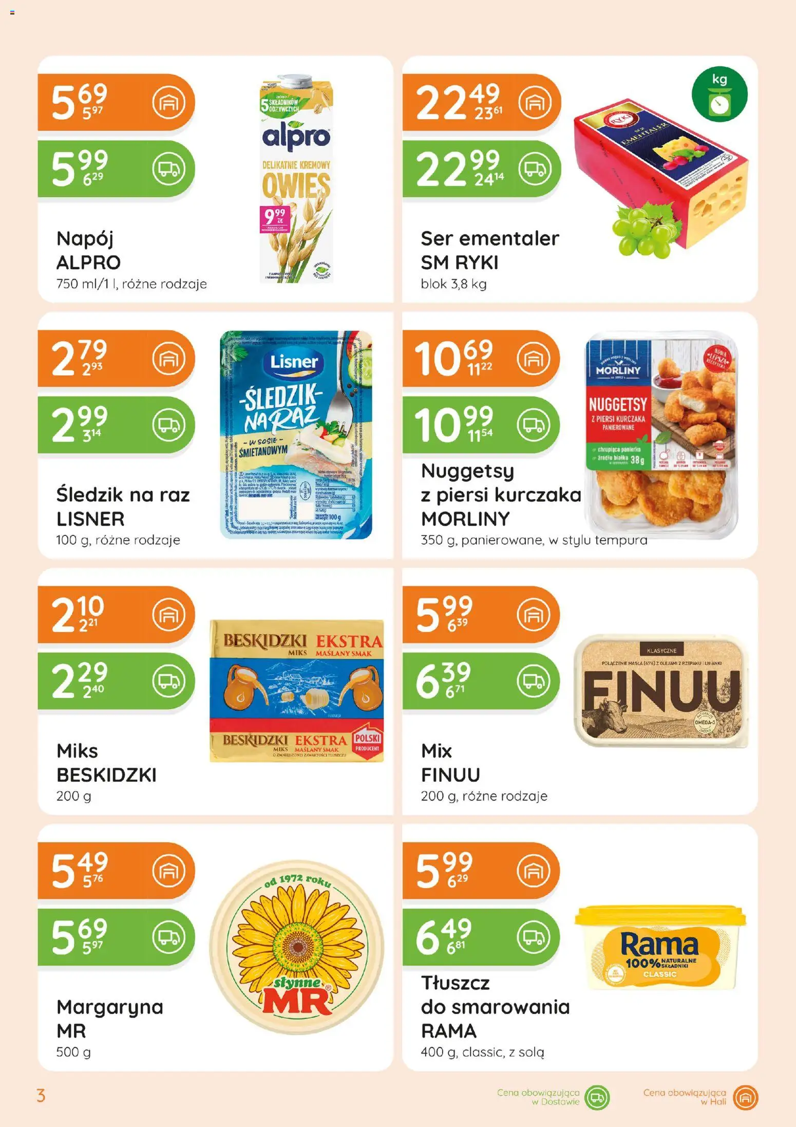 Pogląd gazetki "Eurocash gazetka - Ofensywa Spożywcza" ze sklepu Eurocash ważnej od 01.10.2026 - Nuggetsy, Ser, Piersi, Tempura, Margaryna, Alpro, Rama, Panierka
