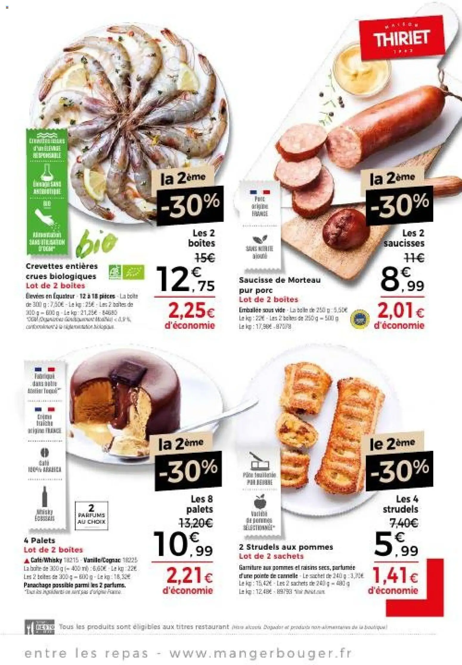 Prévisualisation de Thiriet catalogue du magasin Thiriet formulaire valide 26/10/2026 - Cannelle, Raisins, Saucisses, Saucisse, Porc, Crevettes, Pommes