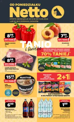 Pogląd gazetki "Netto gazetka od poniedziałku spożywcza" ze sklepu Netto ważnej od 08.06.2026
