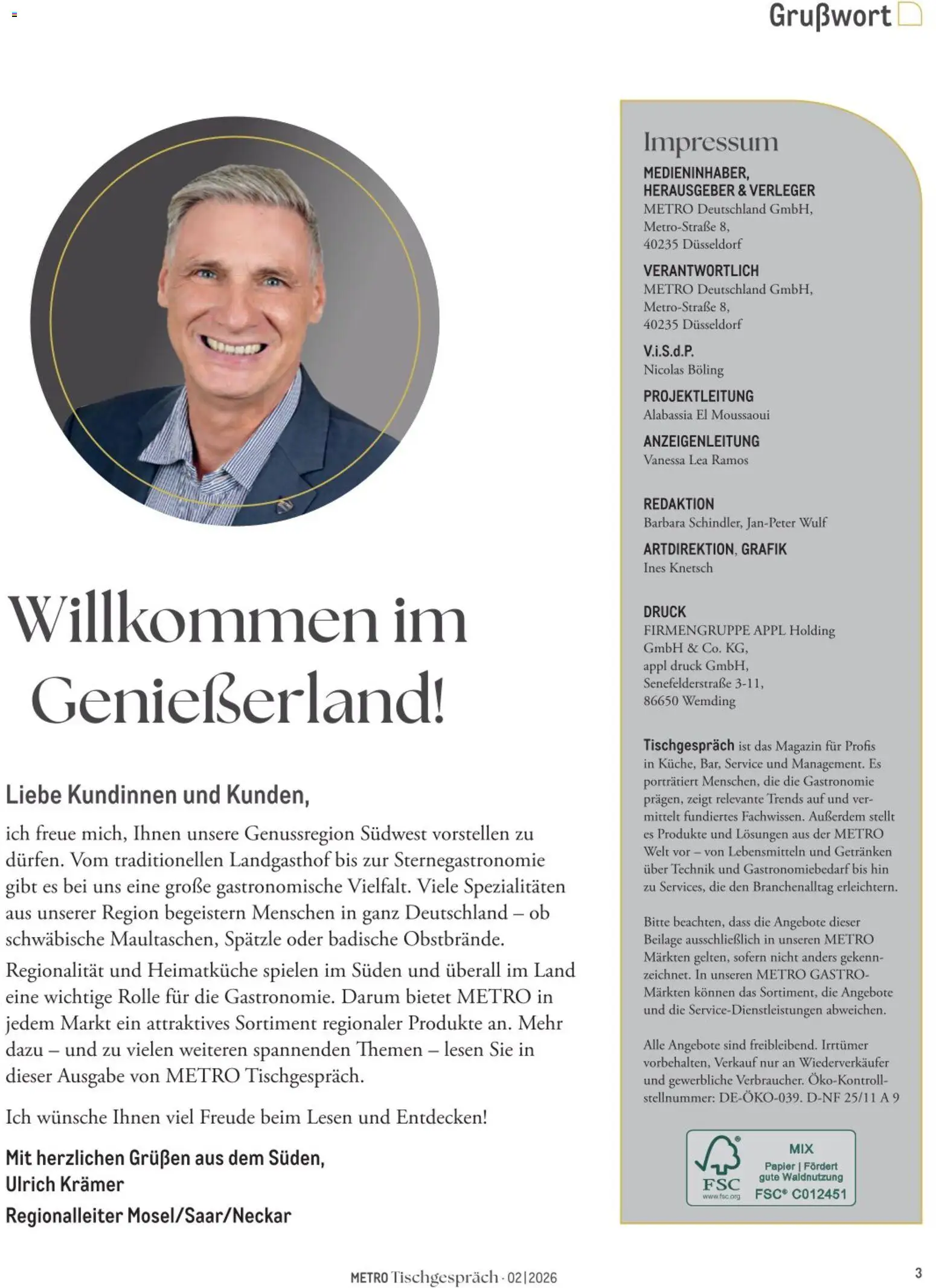 Vorschau von dem Prospekt des Geschäftes Metro, gültig ab dem 01.09.2026 - Magazin, Spezialitäten