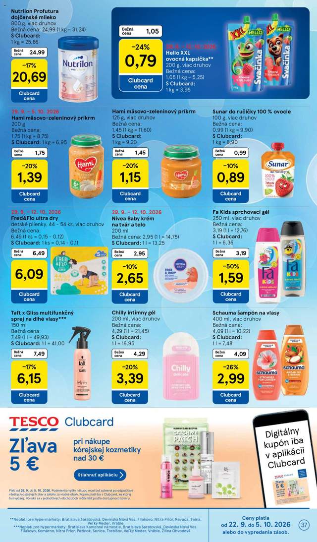Nový Tesco leták od 30.09.