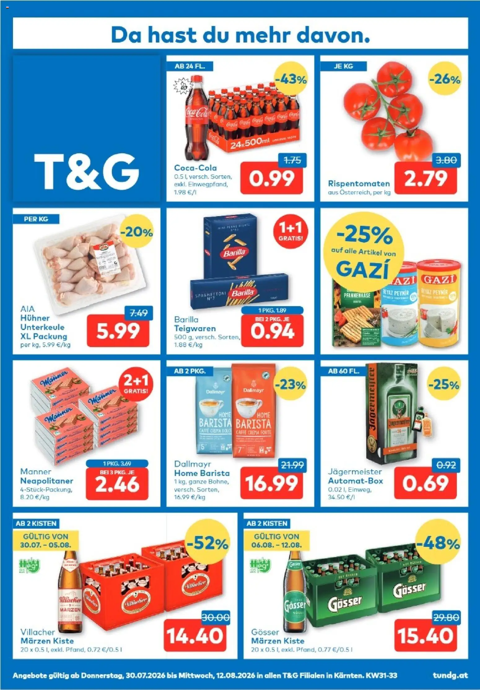 Vorschau der Angebote: T&G T&G Kärnten gültig ab 30.07.2026